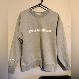 Gray /Teal Kim is My Lawyer' Sweatshirt